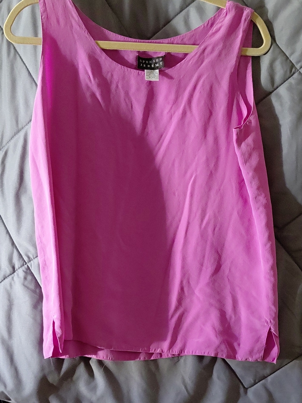 Spenser Jeremy Bright Pink Sleeveless Shell Top